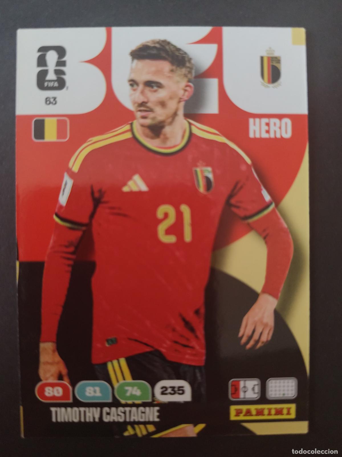 Cromos de F&uacute;tbol: 63 TIMOTHY CASTAGNE B&Eacute;LGICA ADRENALYN MUNDIAL FIFA WORLD CUP 2026 PANINI