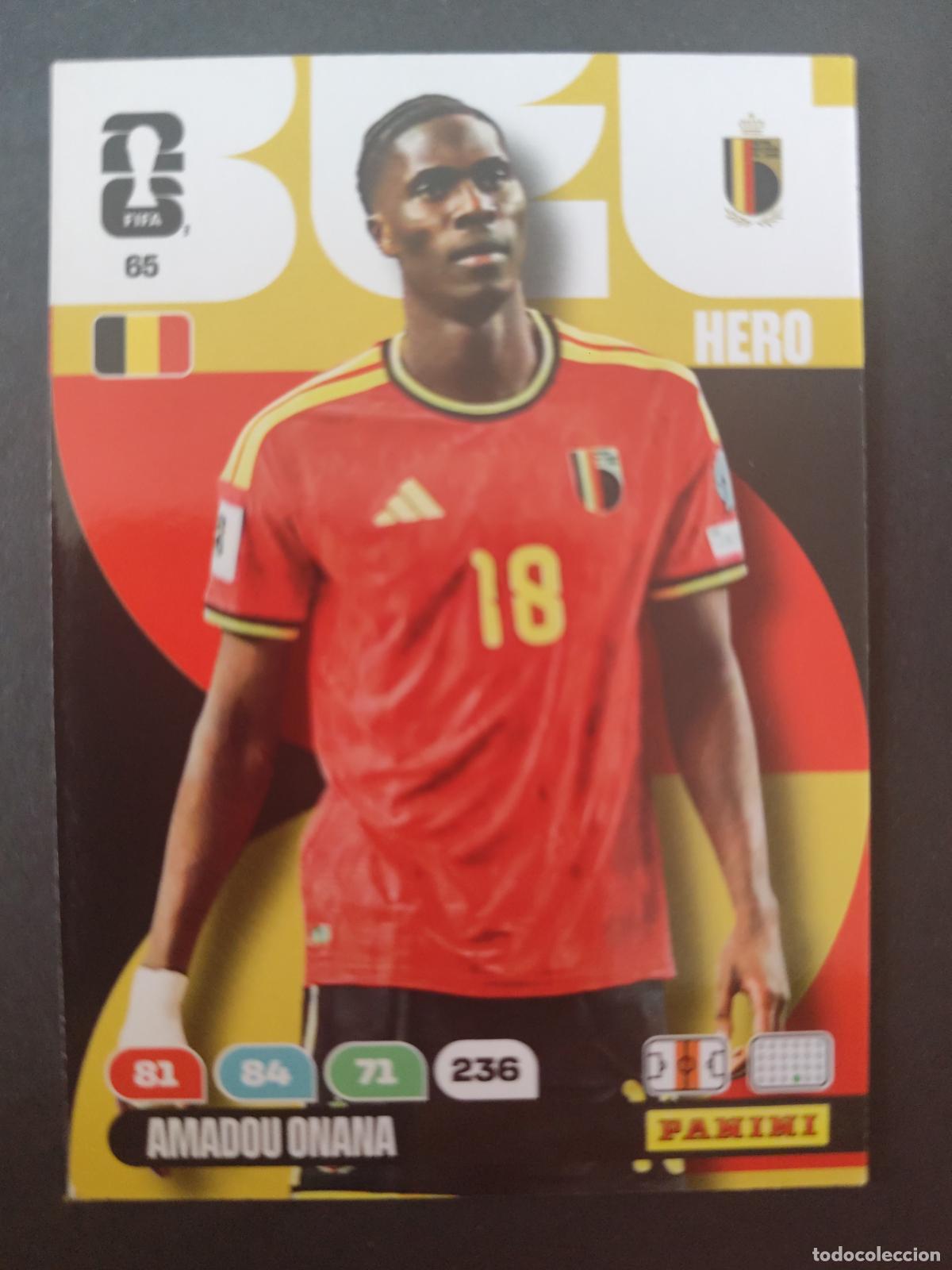 Cromos de F&uacute;tbol: 65 AMADOU ONANA B&Eacute;LGICA ADRENALYN MUNDIAL FIFA WORLD CUP 2026 PANINI
