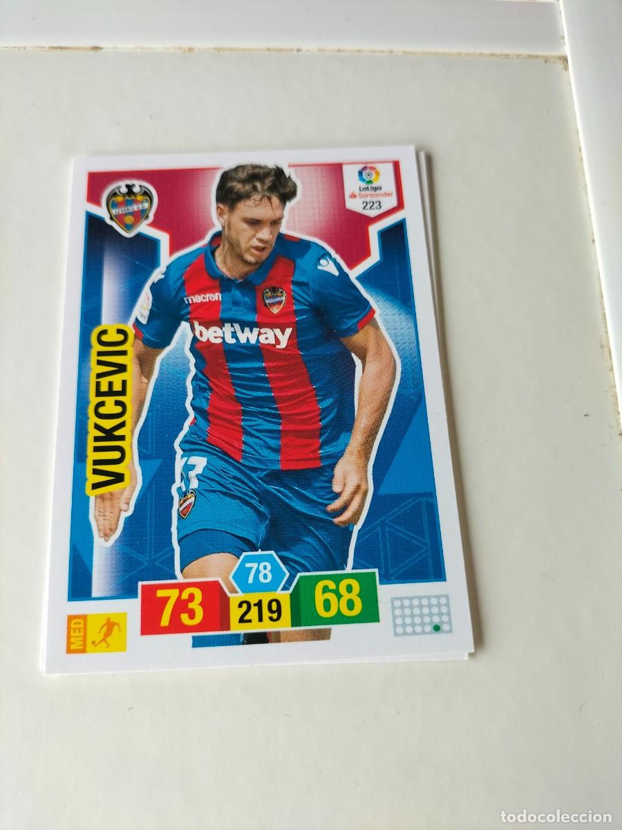 Cromos de F&uacute;tbol: 1 CROMO FICHA PANINI ADRENALYN TEMPORADA 18-19 2018-2019 LEVANTE U.D - 222 VUKCEVIC