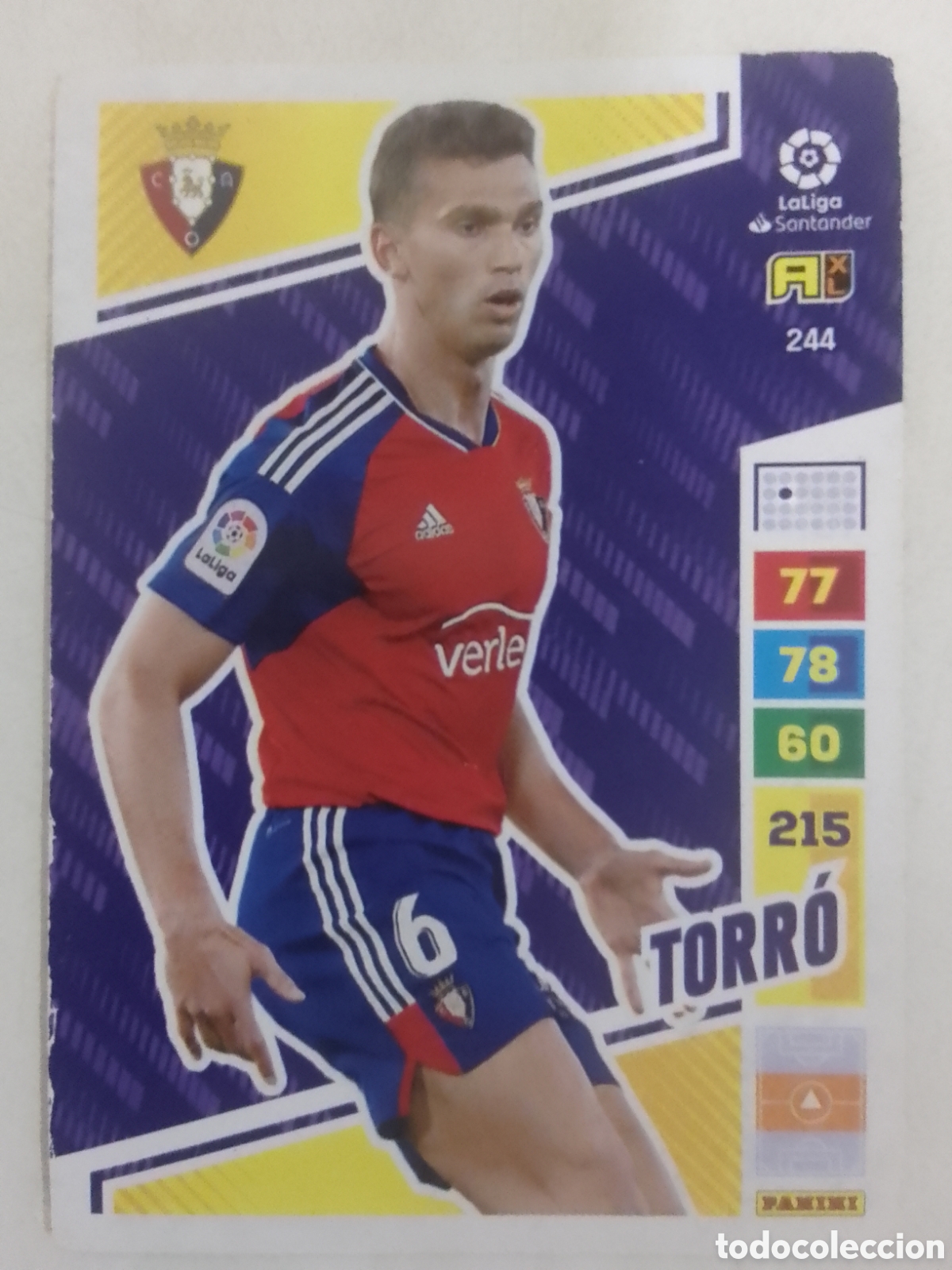 Cromos de F&uacute;tbol: Adrenalyn 2022-23 n&deg; 244 Torr&oacute; &bull; Osasuna.