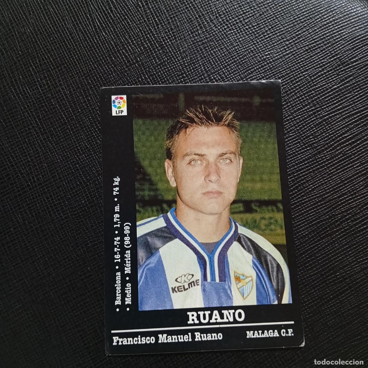 Cromos de F&uacute;tbol: 199 RUANO MALAGA PANINI 2000 2001 CROMO FUTBOL 00 01 LIGA - SIN PEGAR - A165 PG496