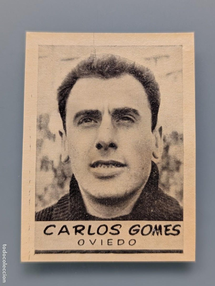 Cromos de F&uacute;tbol: DIFICIL CROMO VERY RARE CARD OVIEDO CARLOS GOMES JORNADA DEPORTIVA 1960 FOOTBALL FUTBOLASTURIAS