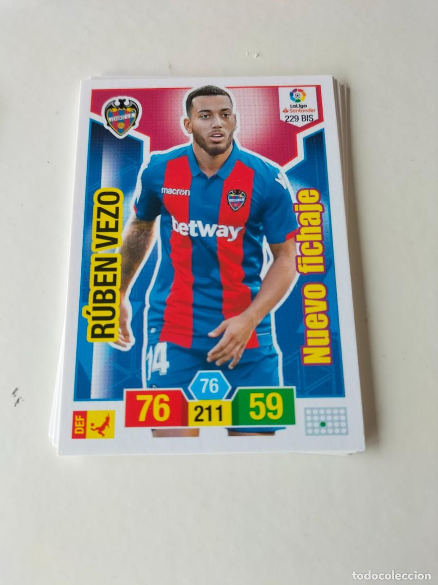 Cromos de F&uacute;tbol: 1 CROMO FICHA PANINI ADRENALYN TEMPORADA 18-19 2018-2019 LEVANTE UD 229 bis RUBEN VEZO Nuevo fichaje