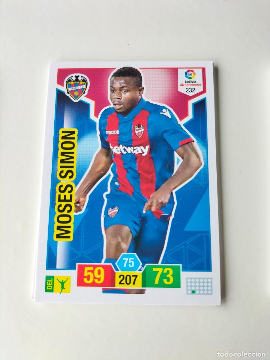 Cromos de F&uacute;tbol: 1 CROMO FICHA PANINI ADRENALYN TEMPORADA 18-19 2018-2019 LEVANTE U.D 232 MOISES SIMON