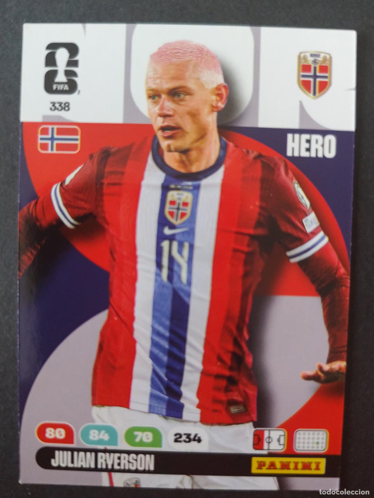 Figurine di Calcio: 338 JULIAN RYERSON NORUEGA ADRENALYN MUNDIAL FIFA WORLD CUP 2026 PANINI