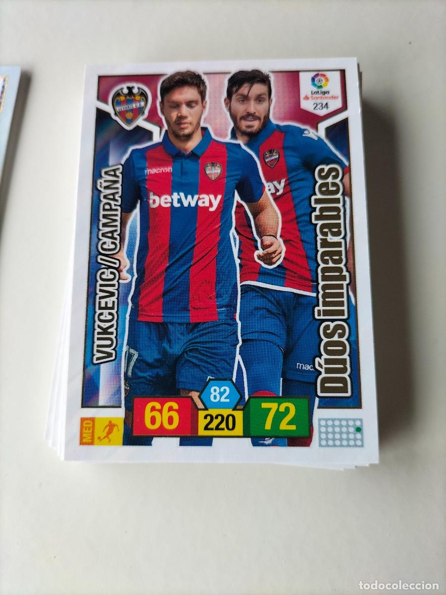 Cromos de F&uacute;tbol: 1 CROMO FICHA PANINI ADRENALYN TEMPORADA 18-19 2018-2019 LEVANTE U.D 234 VUKCEVIC - CAMPA&Ntilde;A DUOS