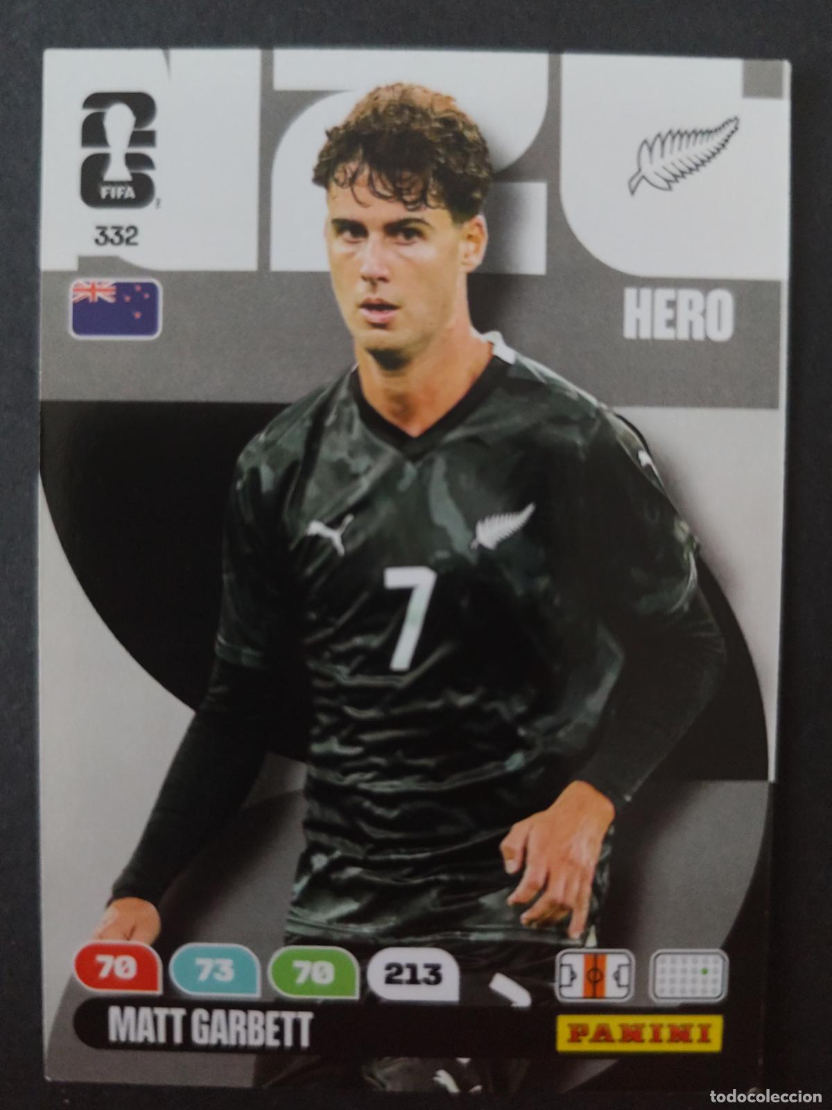 Cromos de F&uacute;tbol: 332 MATT GARBETT NUEVA ZELANDA ADRENALYN MUNDIAL FIFA WORLD CUP 2026 PANINI