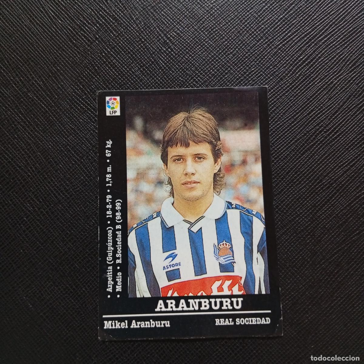 Cromos de F&uacute;tbol: 215 ARANBURU REAL SOCIEDAD PANINI 2000 2001 CROMO FUTBOL 00 01 LIGA - SIN PEGAR - A165 PG532