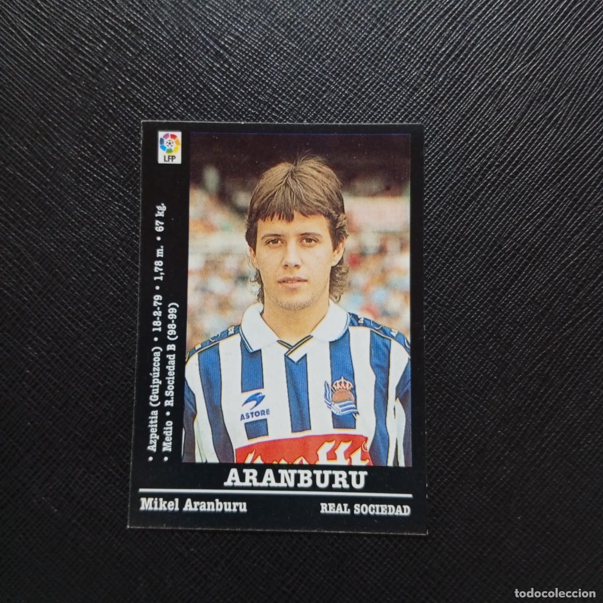 Football Stickers: 215 ARAMBURU REAL SOCIEDAD PANINI 2000 2001 CROMO FUTBOL 00 01 LIGA - SIN PEGAR - A165 PG532 B
