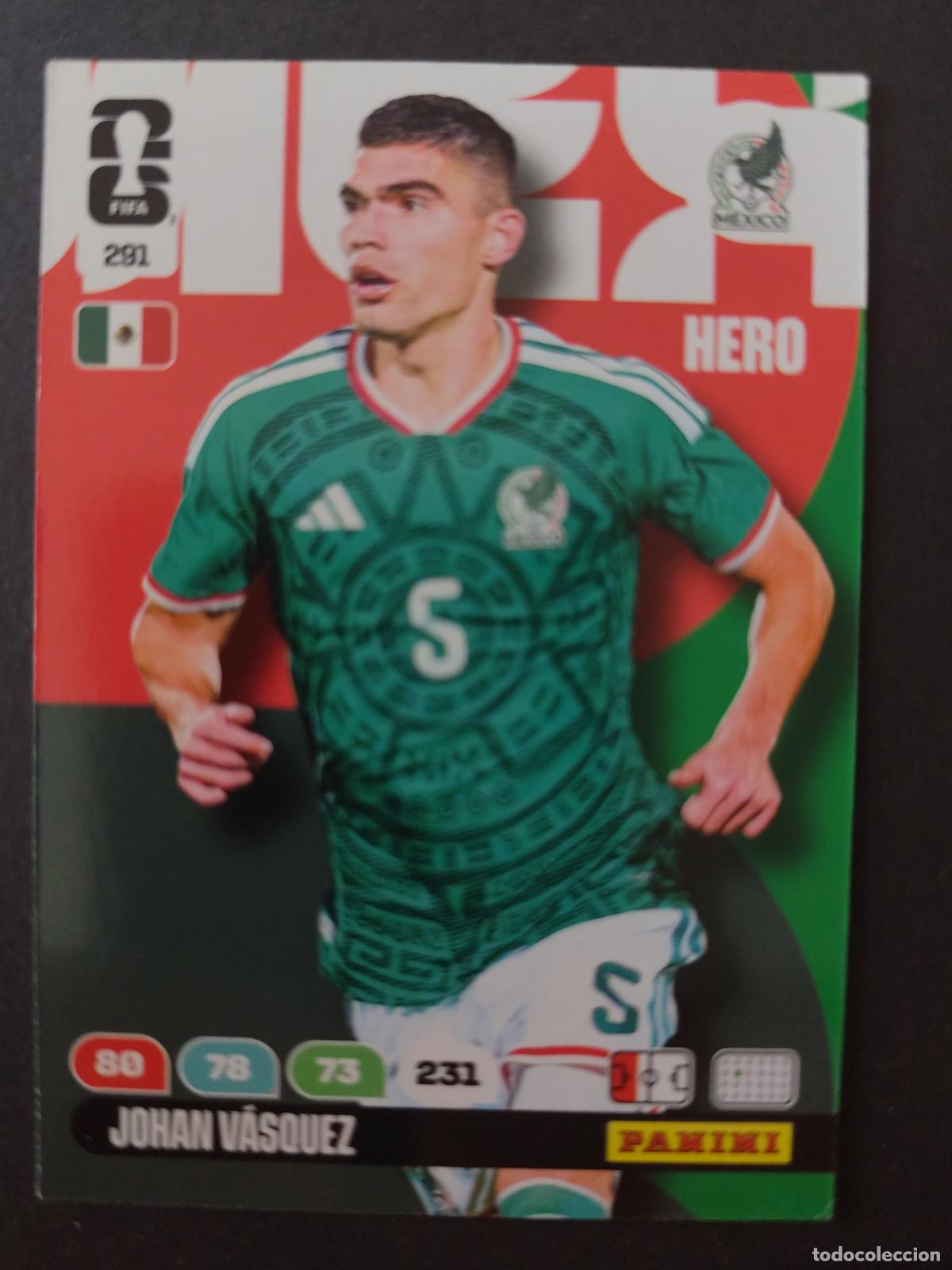 Football Stickers: 291 JOHAN V&Aacute;SQUEZ M&Eacute;XICO ADRENALYN MUNDIAL FIFA WORLD CUP 2026 PANINI