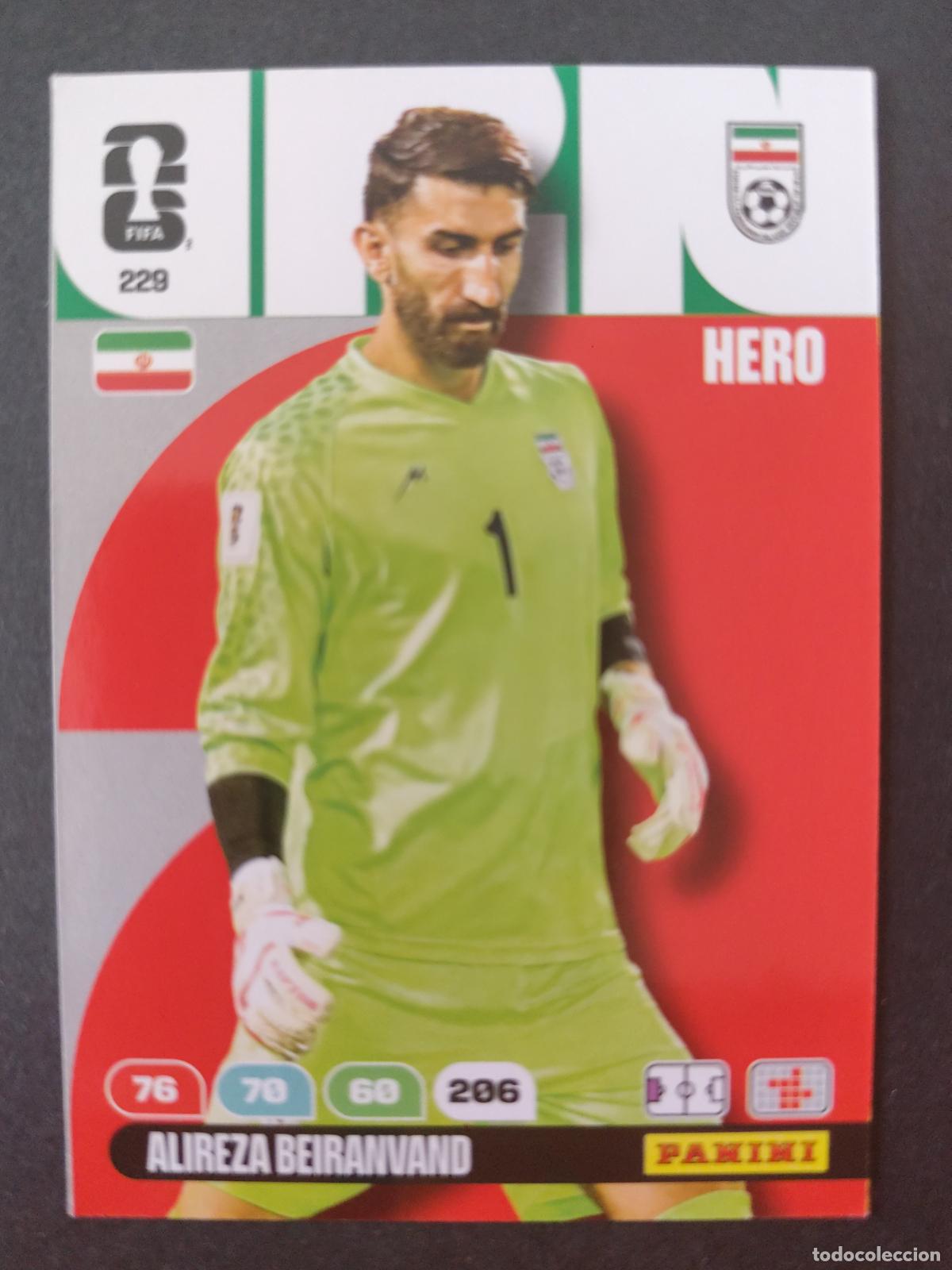 Fu&szlig;ball-Sticker: 229 ALIREZA BEIRANVAND IR&Aacute;N ADRENALYN MUNDIAL FIFA WORLD CUP 2026 PANINI