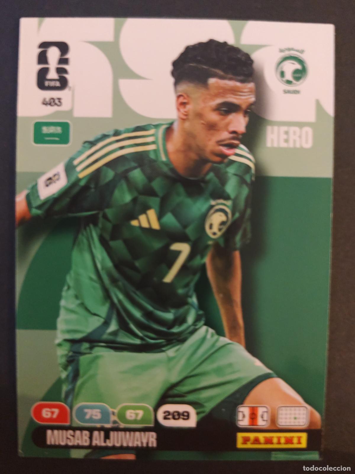 Cromos de F&uacute;tbol: 403 MUSAB AL-JUWAYR ARABIA SAUD&Iacute; ADRENALYN MUNDIAL FIFA WORLD CUP 2026 PANINI