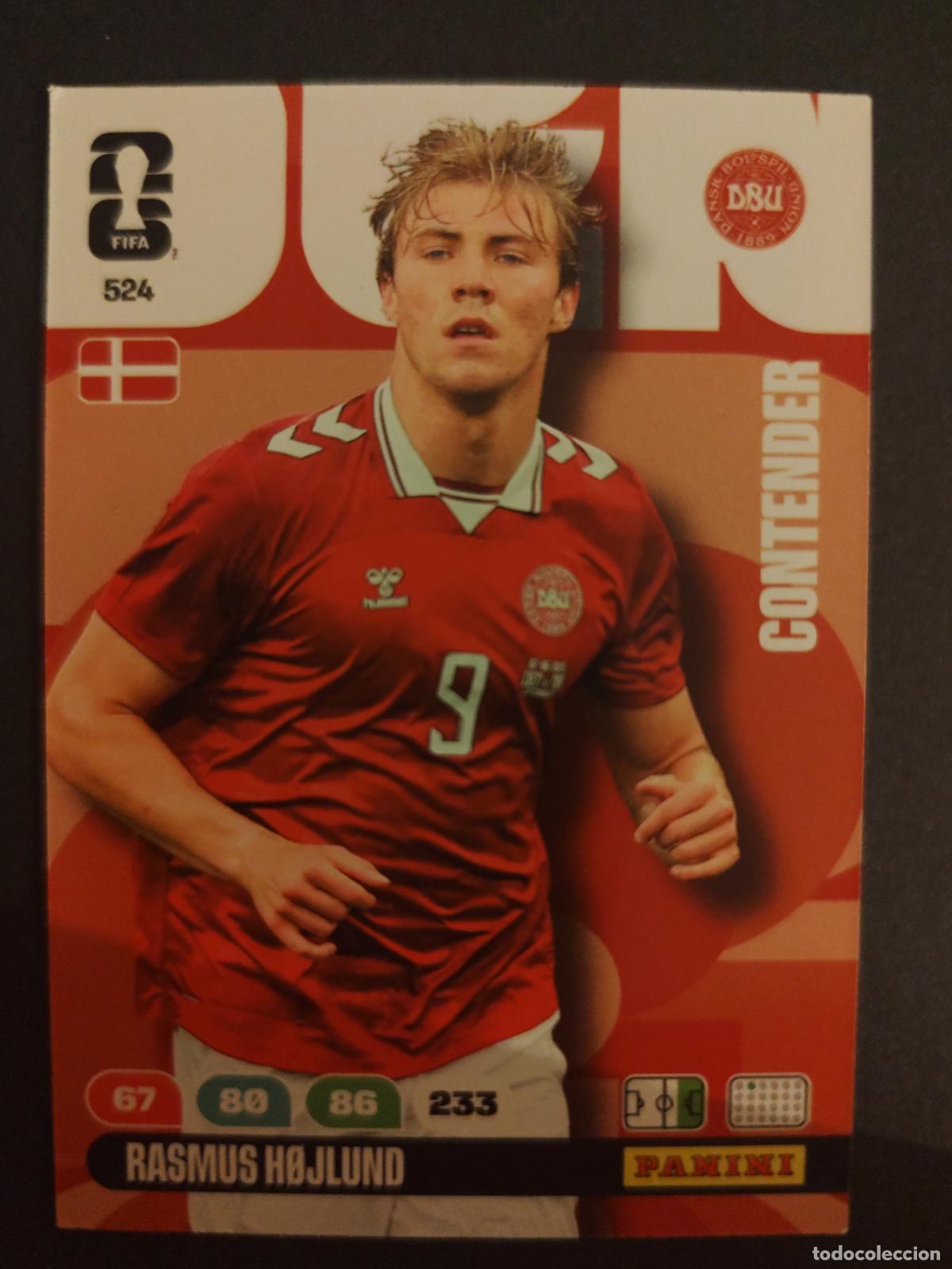 Cromos de F&uacute;tbol: 524 RASMUS HOJLUND DINAMARCA CONTENDERS ADRENALYN MUNDIAL FIFA WORLD CUP 2026 PANINI
