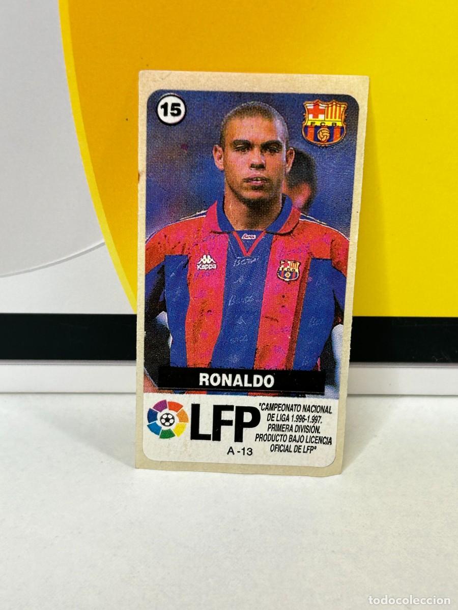 Cromos de F&uacute;tbol: CROMO FUTBOL SIN PEGAR CHICLES LFP RONALDO NAZARIO CAMPENATO NACIONAL LIGA 1996-97