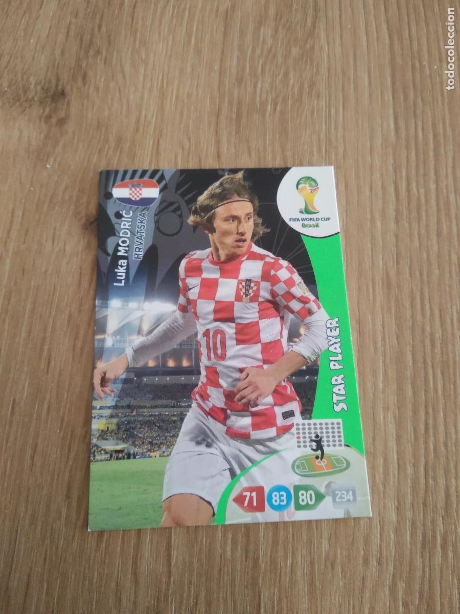 Cromos de F&uacute;tbol: LUKA MODRIC CROACIA CROMO FUTBOL PANINI ADRENALYN MUNDIAL 2014 WORLD CUP COPA DEL MUNDO