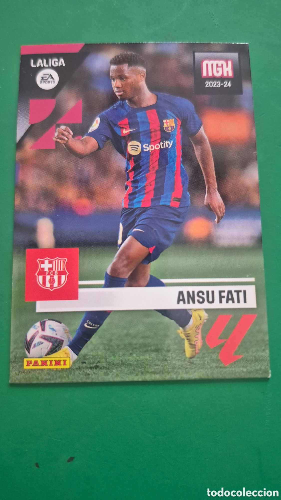 Figurine di Calcio: 106 ANSU FATI - FC BARCELONA BAR&Ccedil;A BASE CARD MEGACRACKS 23 24 PANINI 2023 2024 MEGA CRACKS MG2324