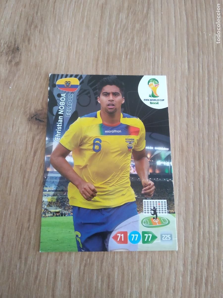 Figurine di Calcio: CHRISTIAN NOBOA ECUADOR CROMO FUTBOL PANINI ADRENALYN MUNDIAL 2014 WORLD CUP COPA DEL MUNDO