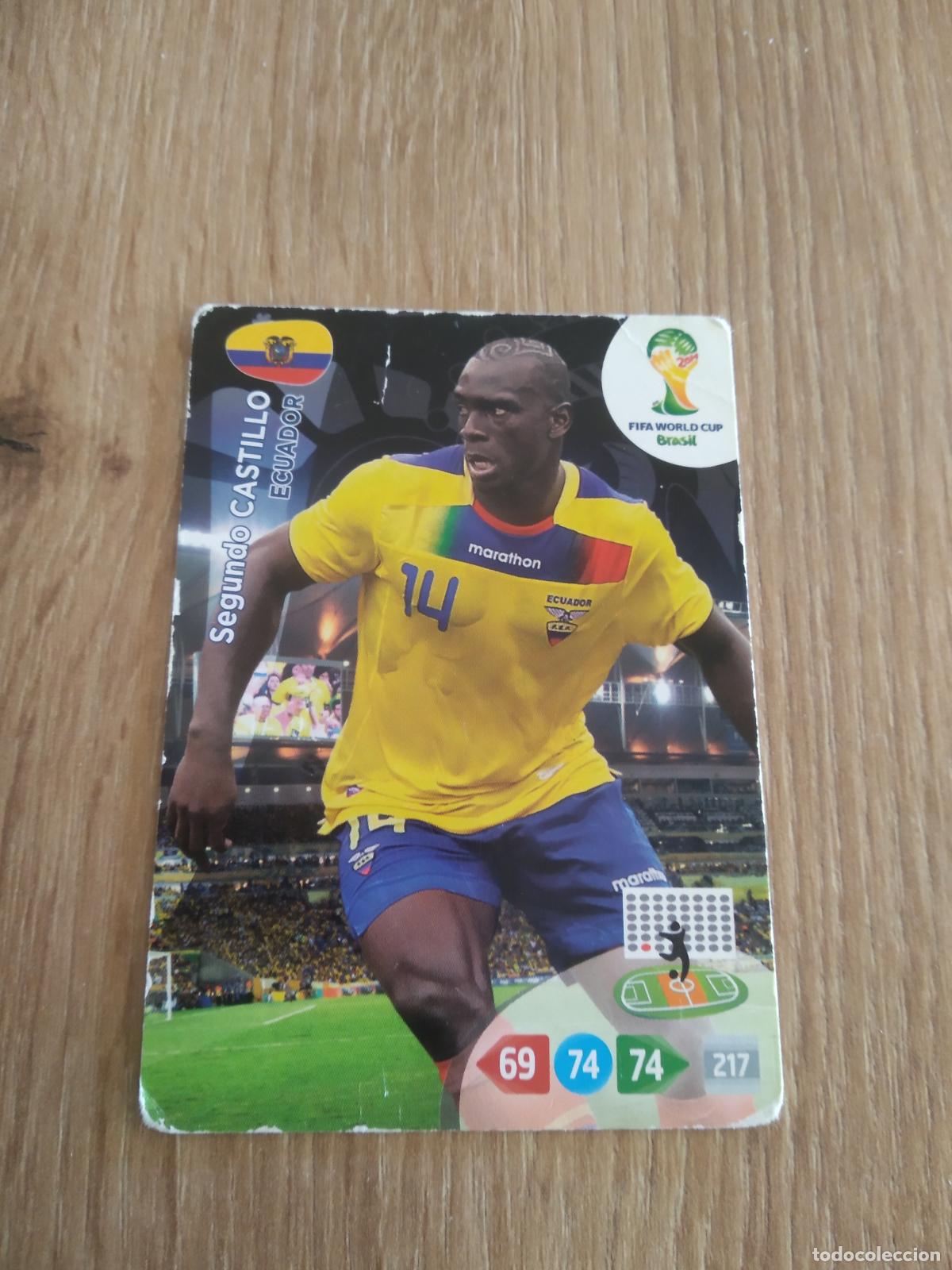 Cromos de F&uacute;tbol: SEGUNDO CASTILLO ECUADOR CROMO FUTBOL PANINI ADRENALYN MUNDIAL 2014 WORLD CUP COPA DEL MUNDO