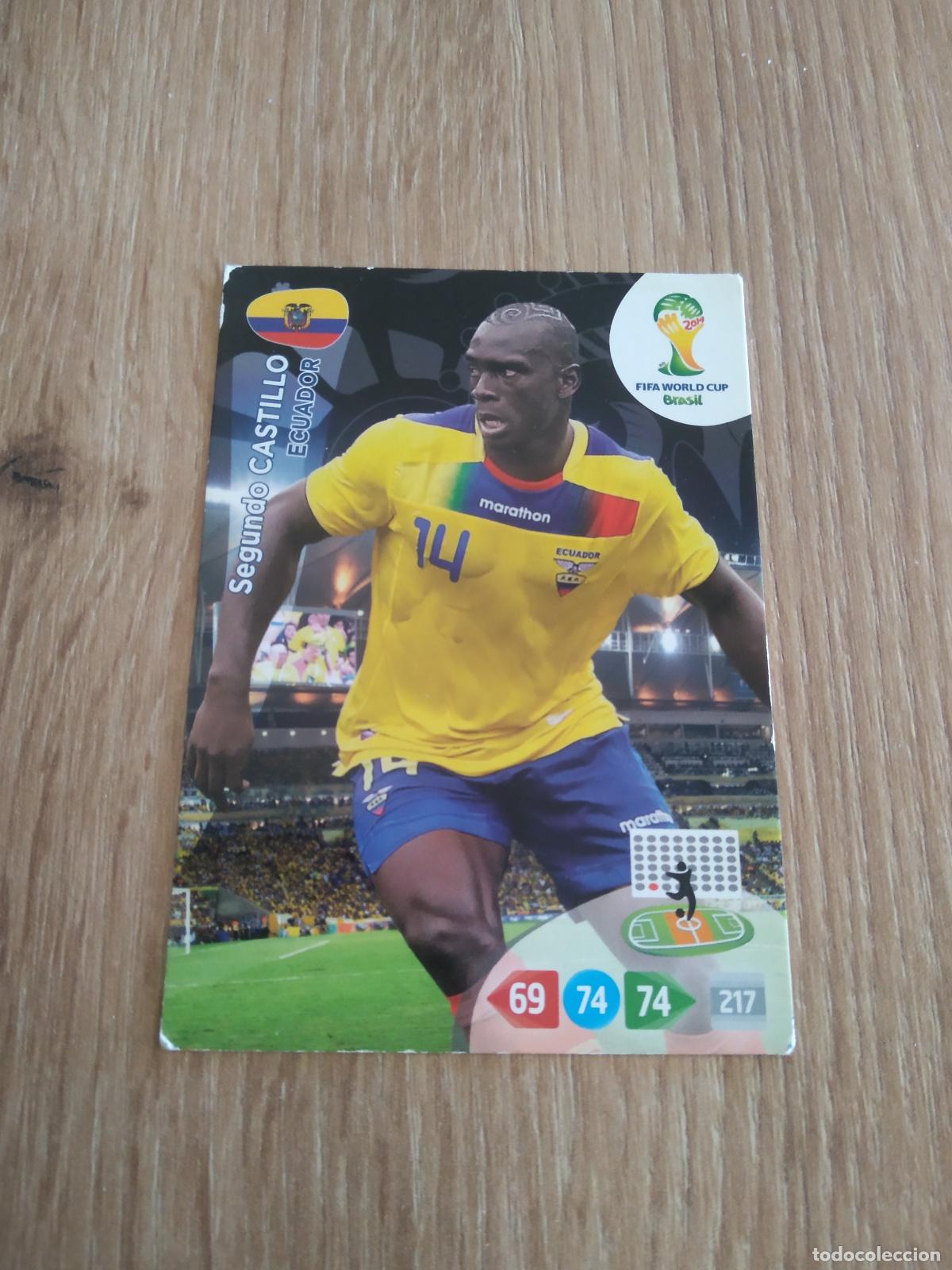 Cromos de F&uacute;tbol: SEGUNDO CASTILLO ECUADOR CROMO FUTBOL PANINI ADRENALYN MUNDIAL 2014 WORLD CUP COPA DEL MUNDO