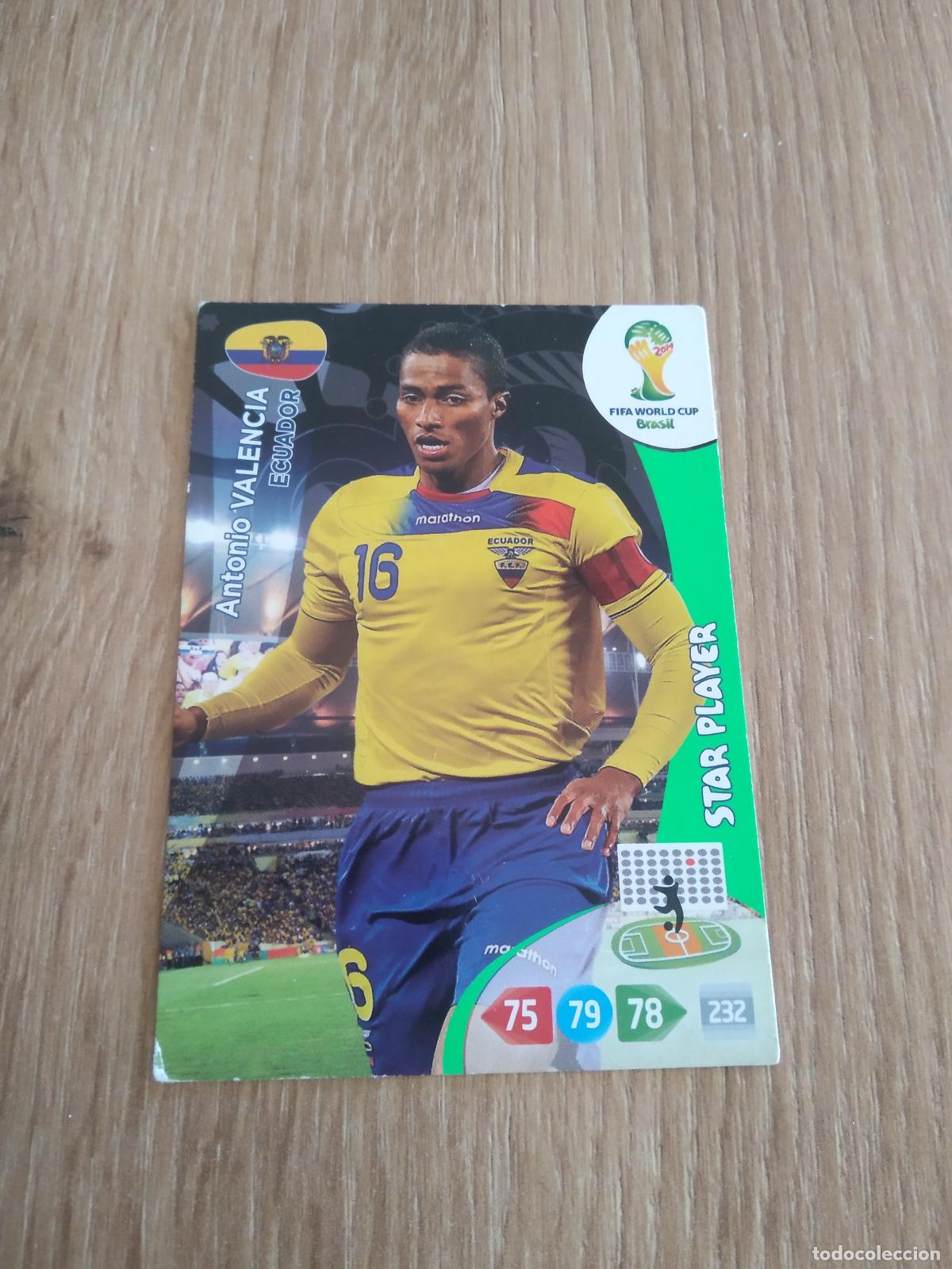 Cromos de F&uacute;tbol: ANTONIO VALENCIA ECUADOR CROMO FUTBOL PANINI ADRENALYN MUNDIAL 2014 WORLD CUP COPA DEL MUNDO