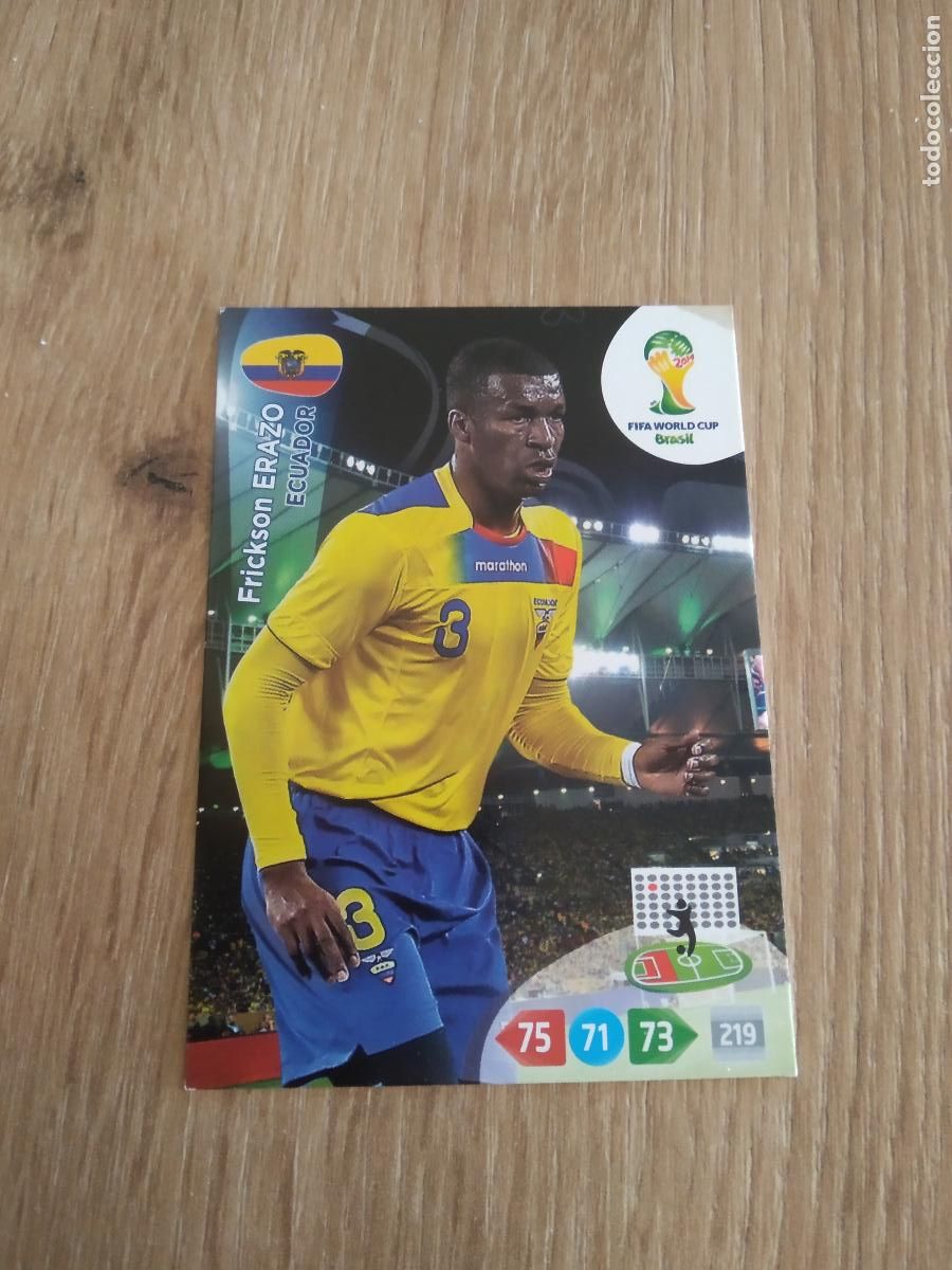 Cromos de F&uacute;tbol: ERAZO ECUADOR CROMO FUTBOL PANINI ADRENALYN MUNDIAL 2014 WORLD CUP COPA DEL MUNDO