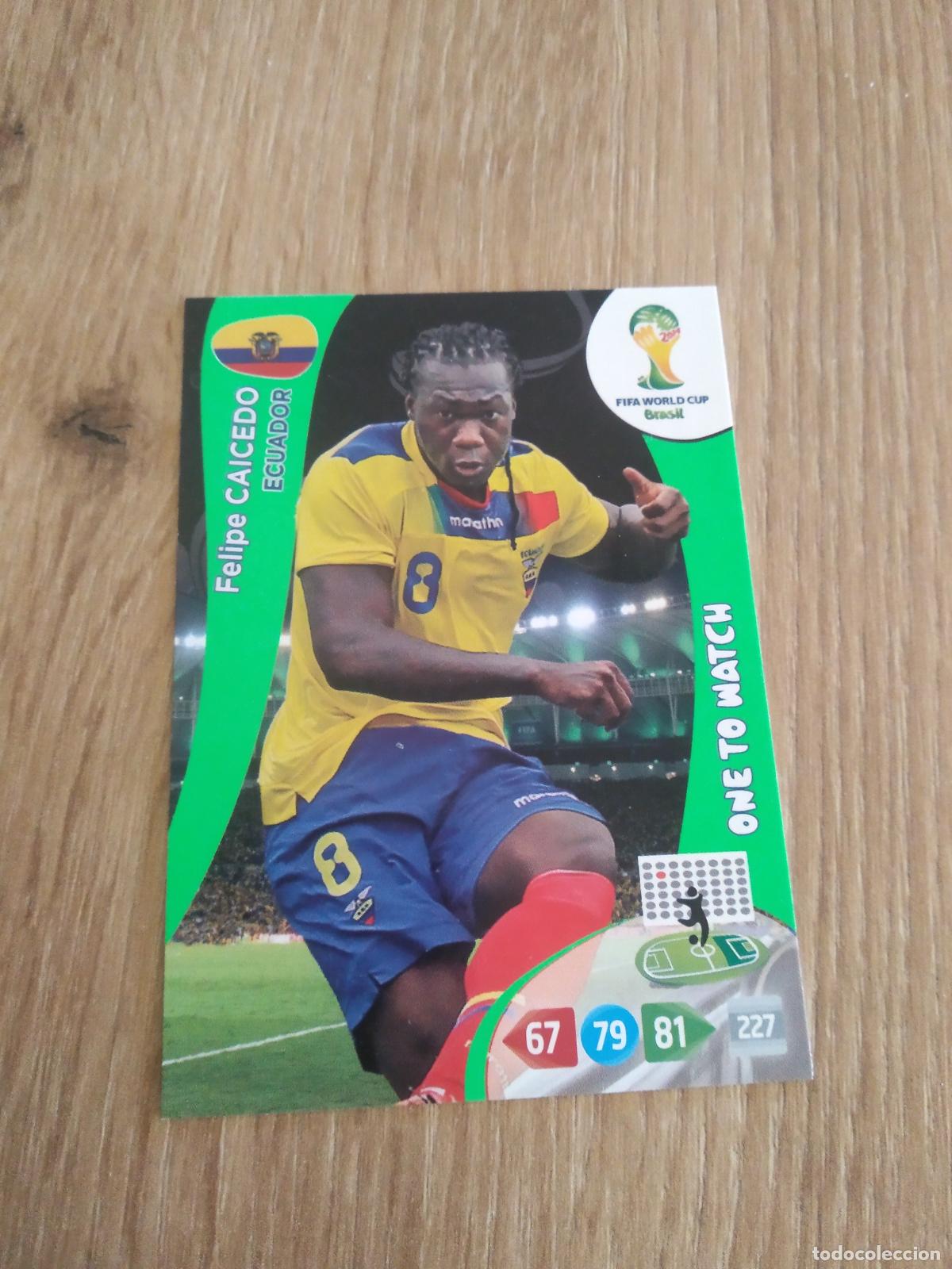 Cromos de F&uacute;tbol: FELIPE CAICEDO ECUADOR CROMO FUTBOL PANINI ADRENALYN MUNDIAL 2014 WORLD CUP COPA DEL MUNDO
