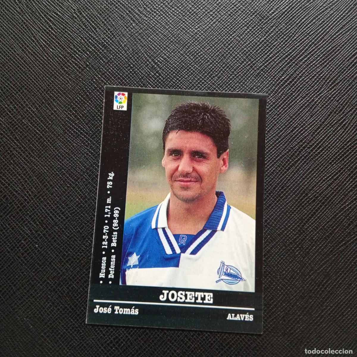 Cartes &agrave; collectionner de Football: 93 JOSETE ALAVES PANINI 2000 2001 CROMO FUTBOL 00 01 LIGA - SIN PEGAR - A170 PG280