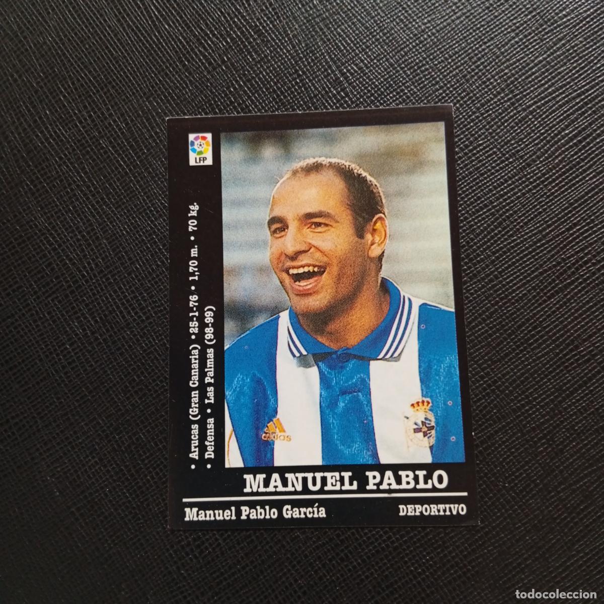 Cromos de F&uacute;tbol: 3 MANUEL PABLO DEPORTIVO PANINI 2000 2001 CROMO FUTBOL 00 01 LIGA - SIN PEGAR - A170 PG307