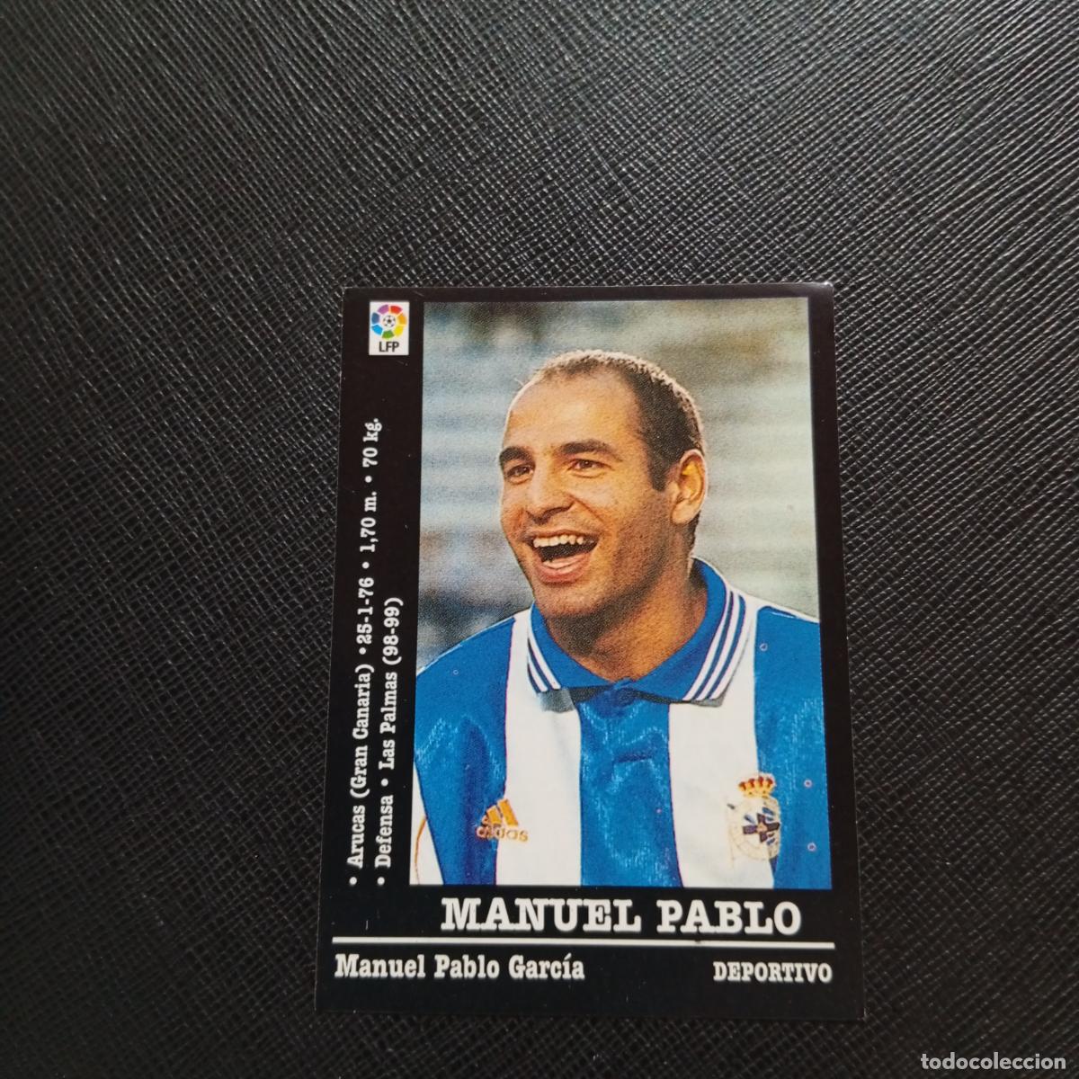 Cromos de F&uacute;tbol: 3 MANUEL PABLO DEPORTIVO PANINI 2000 2001 CROMO FUTBOL 00 01 LIGA - SIN PEGAR - A170 PG307 B