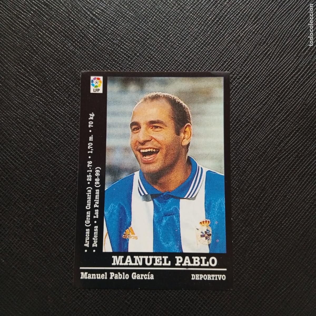 Cromos de F&uacute;tbol: 3 MANUEL PABLO DEPORTIVO PANINI 2000 2001 CROMO FUTBOL 00 01 LIGA - SIN PEGAR - A170 PG325