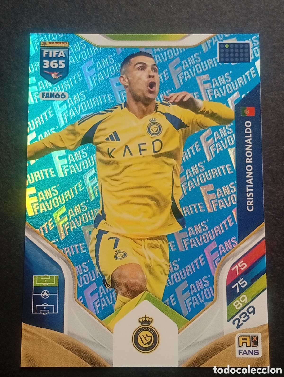 Cromos de F&uacute;tbol: FAN66 paralela blue RONALDO AL NASSR REAL MADRID JUVENTUS ADRENALYN FIFA 365 2025 2026 25 26 CARDS