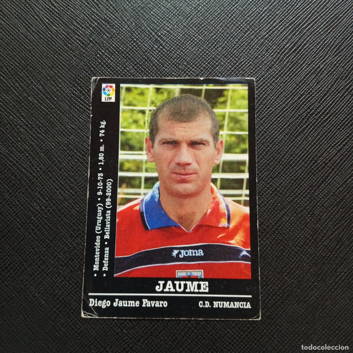 Cromos de F&uacute;tbol: 276 JAUME NUMANCIA PANINI 2000 2001 CROMO FUTBOL 00 01 LIGA - SIN PEGAR - A170 PG361 VERSION