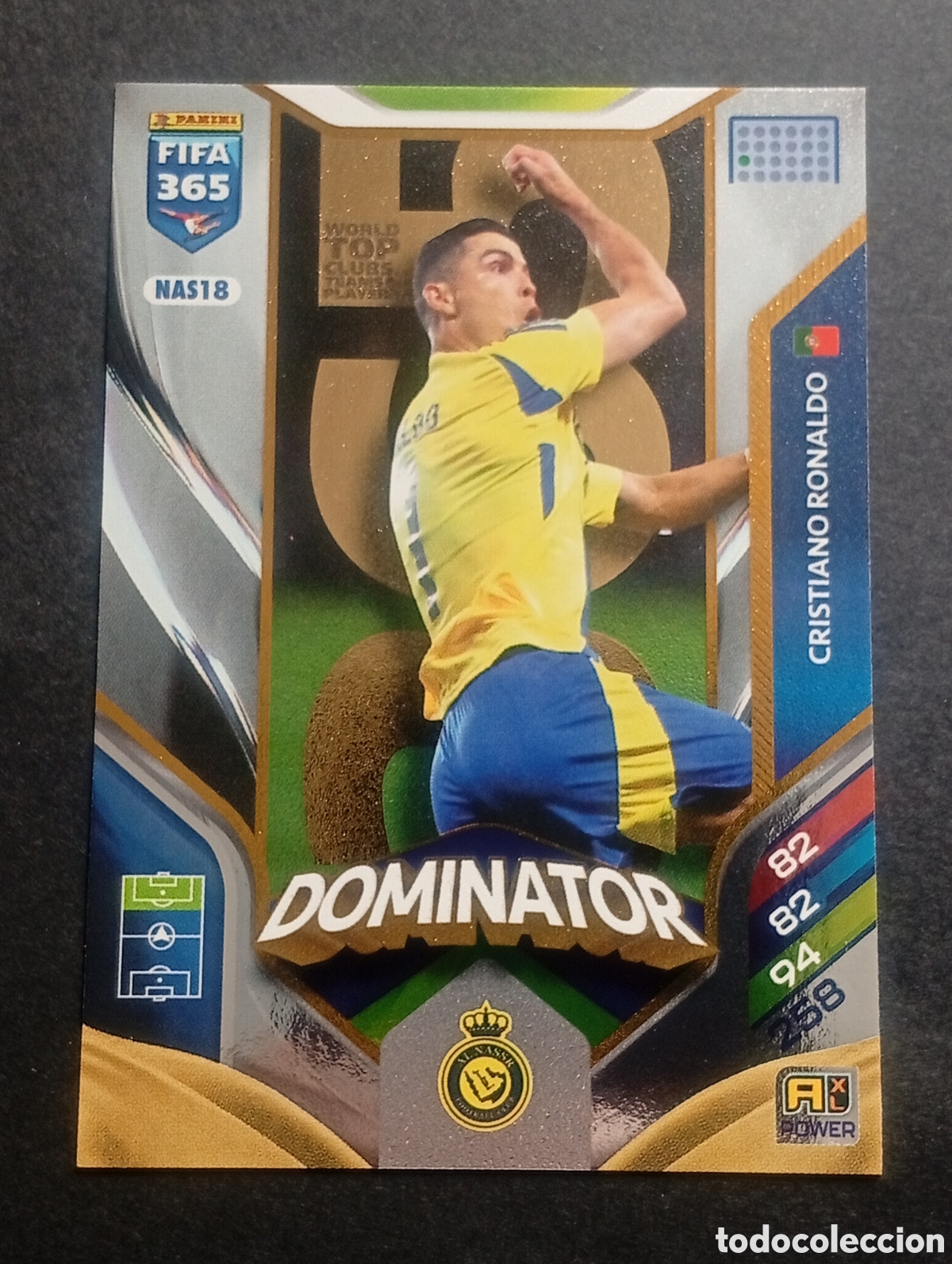 Cromos de F&uacute;tbol: NAS18 dominator RONALDO AL NASSR REAL MADRID JUVENTUS ADRENALYN FIFA 365 2025 2026 25 26 CARDS