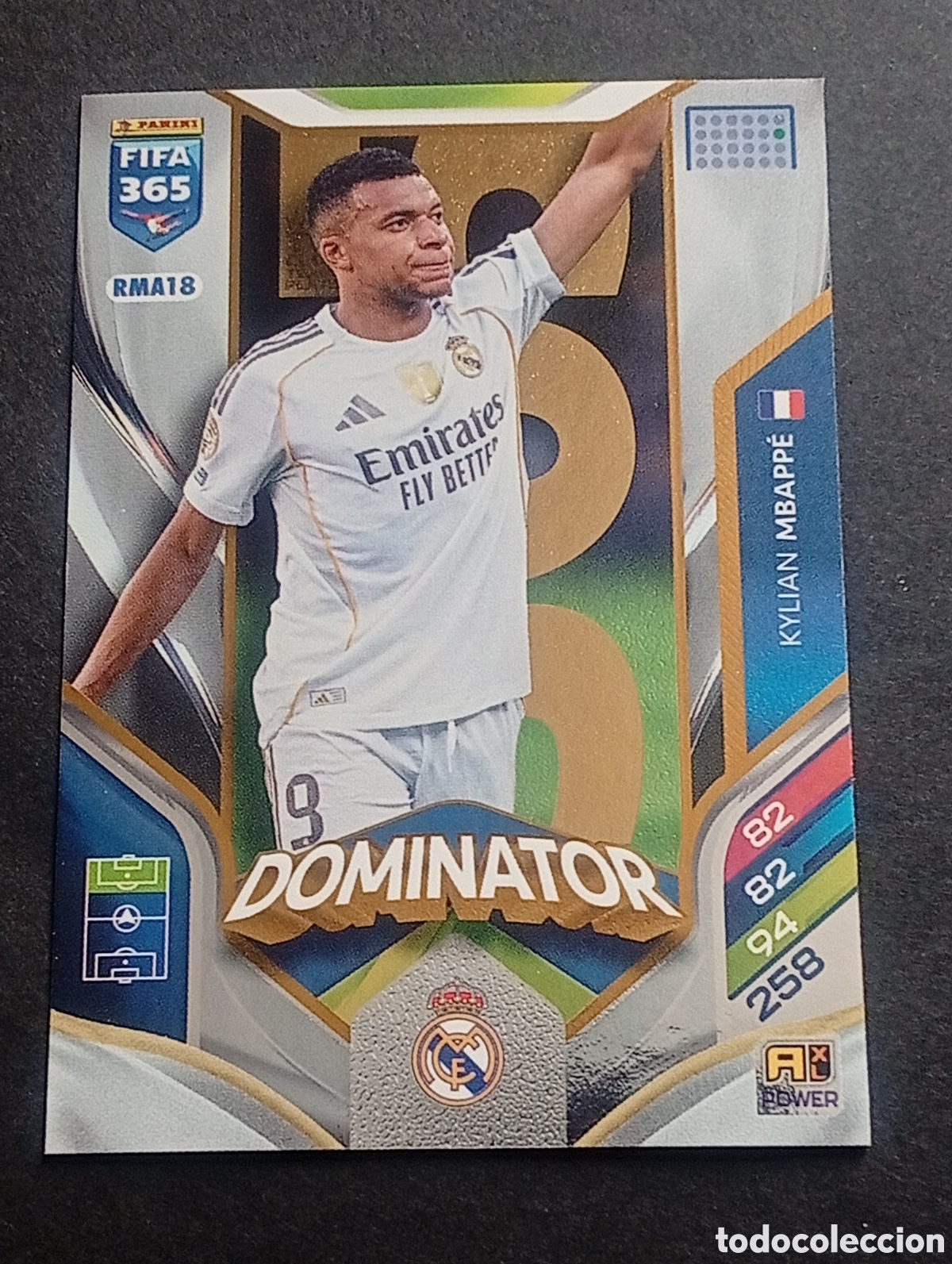 Cromos de F&uacute;tbol: RMA18 MBAPPE FRANCIA FIFA ADRENALYN 365 2025 2026 25 26 REAL MADRID TOPPS