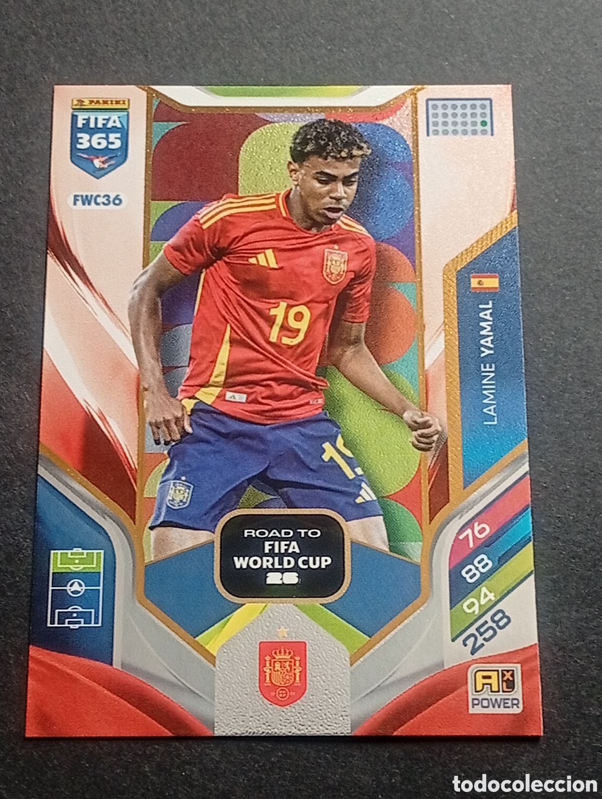 Cromos de F&uacute;tbol: FWC36 road world cup YAMAL ESPA&Ntilde;A SPAIN FIFA ADRENALYN XL 365 2025 2026 25 26 CROMOS TOPPS BARCELONA