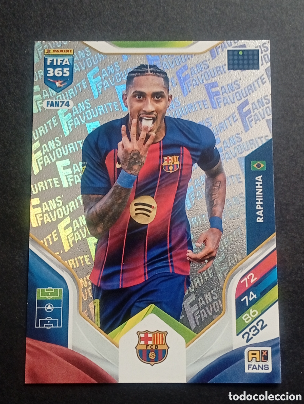 Cromos de F&uacute;tbol: FAN74 RAPHINHA BARCELONA FIFA ADRENALYN XL 365 2025 2026 25 26 CROMOS TOPPS BRASIL