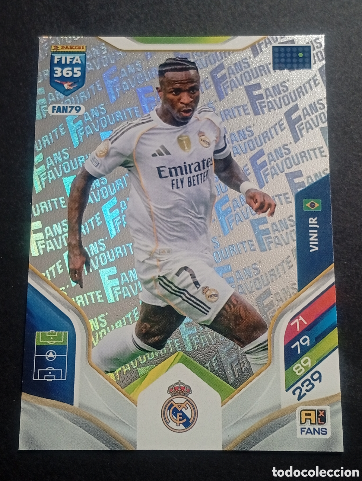 Cromos de F&uacute;tbol: FAN79 VINI REAL MADRID VINICIUS JR FIFA ADRENALYN XL 365 2025 2026 25 26 CROMOS TOPPS BRASIL