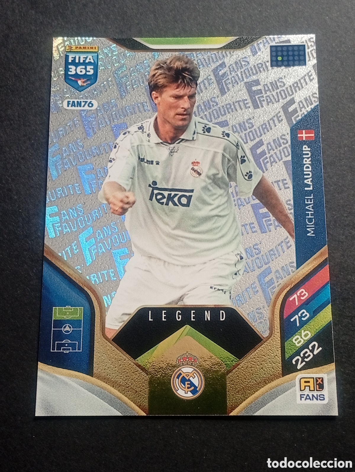 Cromos de F&uacute;tbol: FAN76 MICHAEL LAUDRUP REAL MADRID FIFA ADRENALYN XL 365 2025 2026 25 26 CROMOS TOPPS DINAMARCA