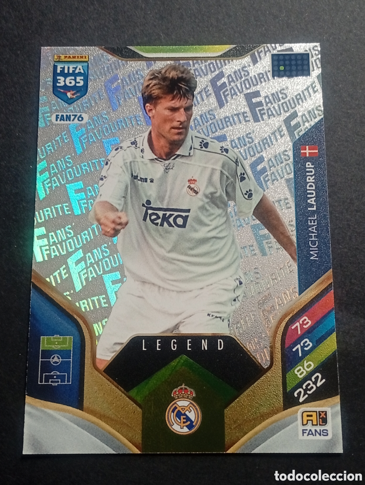 Cromos de F&uacute;tbol: FAN76 MICHAEL LAUDRUP REAL MADRID FIFA ADRENALYN XL 365 2025 2026 25 26 CROMOS TOPPS DINAMARCA