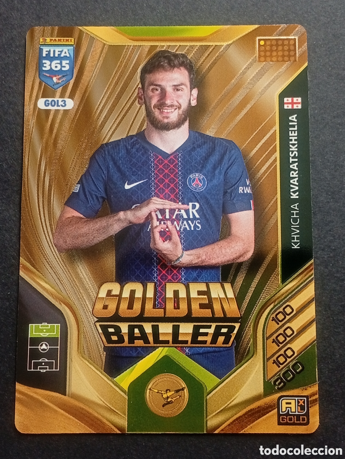 Cromos de F&uacute;tbol: GOL3 golden baller KVARATSKHELIA PSG ADRENALYN FIFA 365 2025 2026 25 26 CROMO PANINI TOPPS BALON ORO