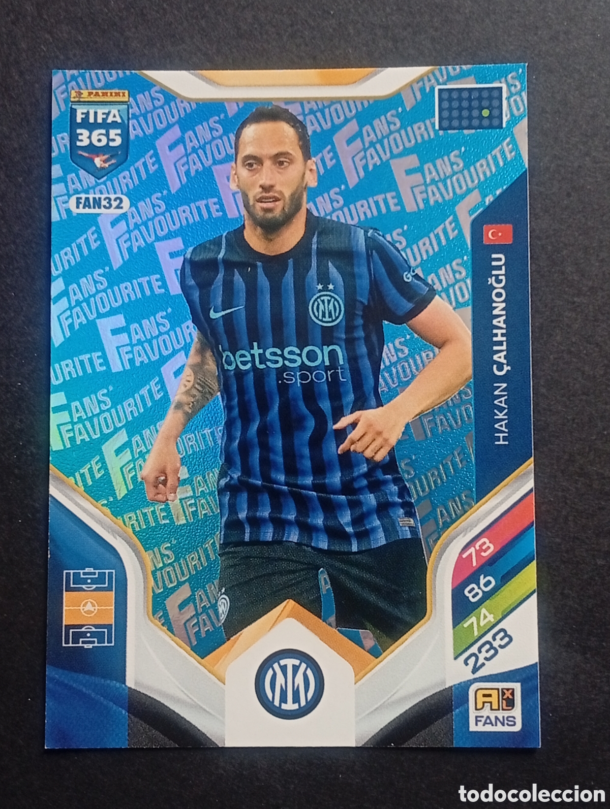 Cromos de F&uacute;tbol: FAN32 blue CALHANOGLU INTER MILAN UEFA ADRENALYN 365 2025 2026 26 CROMo PANINI TOPPS