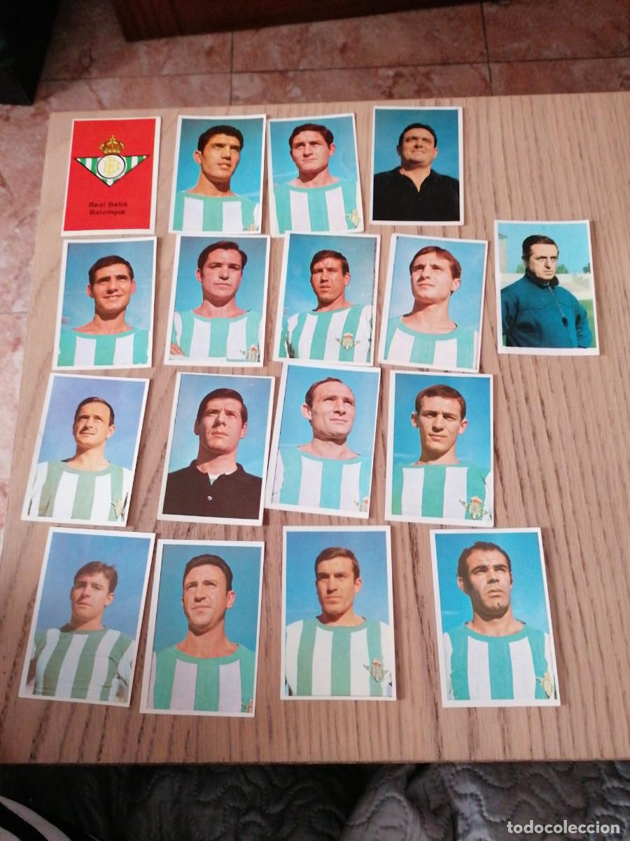 Cromos de F&uacute;tbol: Real betis bruguera 1968 foto cromos completo sin pegar