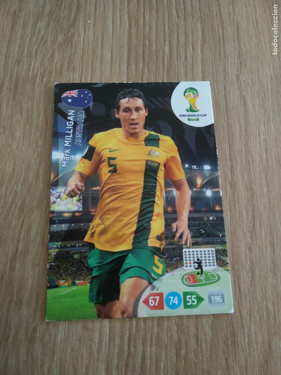 Football Stickers: MARK MILLIGAN AUSTRALIA CROMO FUTBOL PANINI ADRENALYN MUNDIAL 2014 WORLD CUP COPA DEL MUNDO
