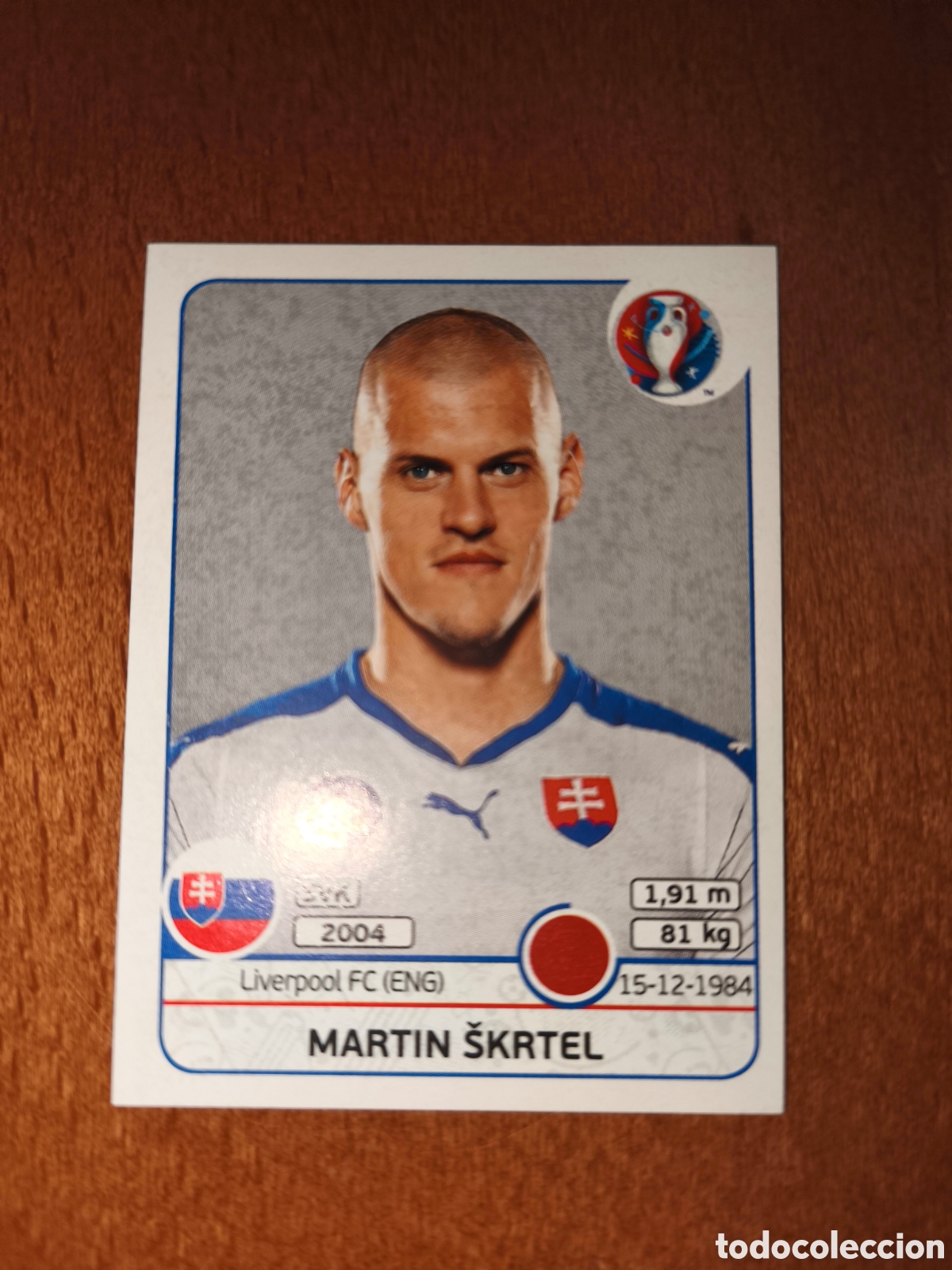 Cromos de F&uacute;tbol: Martin Skrtel n&deg;216 UEFA Euro 2016 Eslovaquia