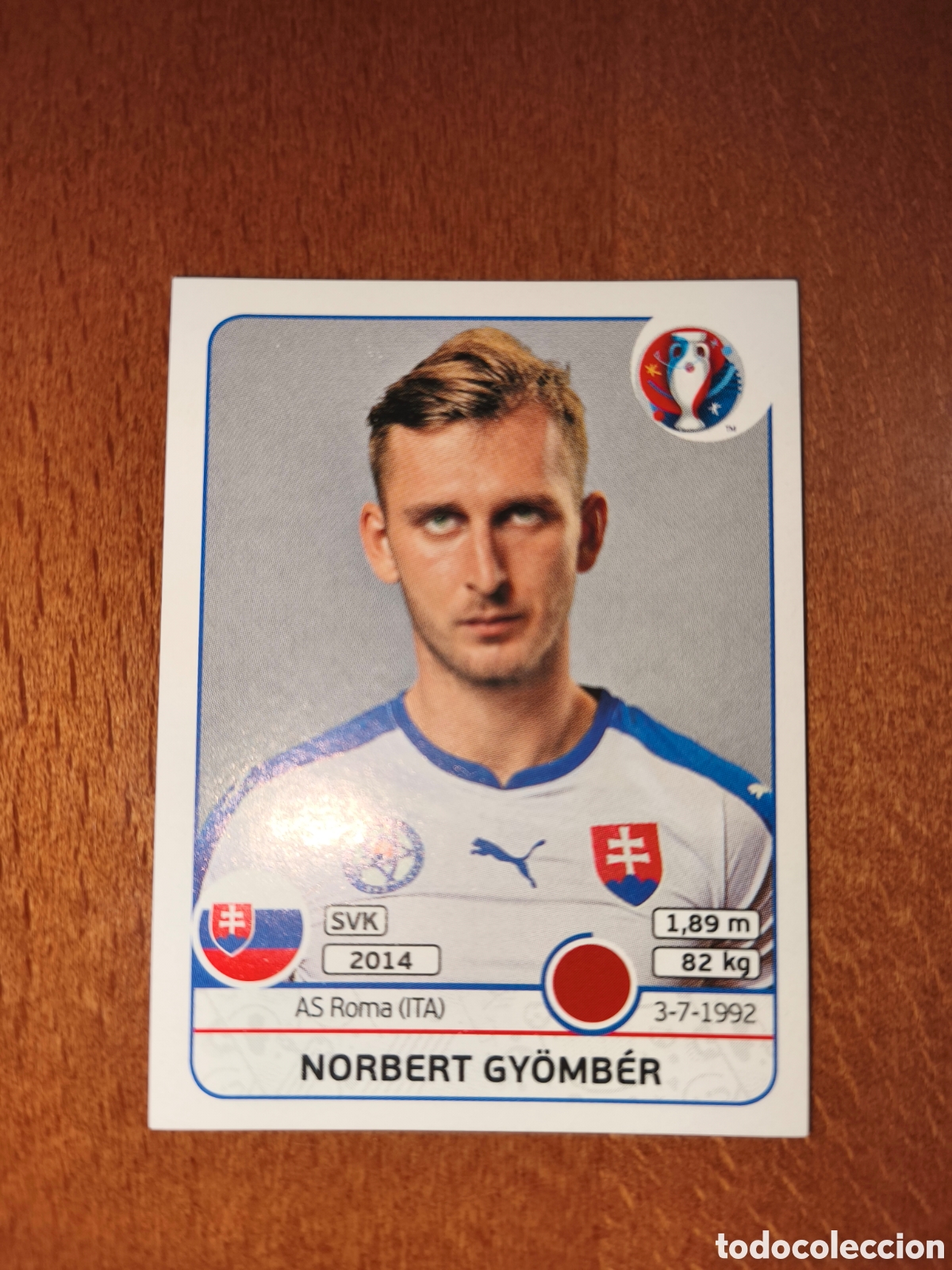 Cromos de F&uacute;tbol: Norbert Gyomber n&deg;217 UEFA Euro 2016 Eslovaquia