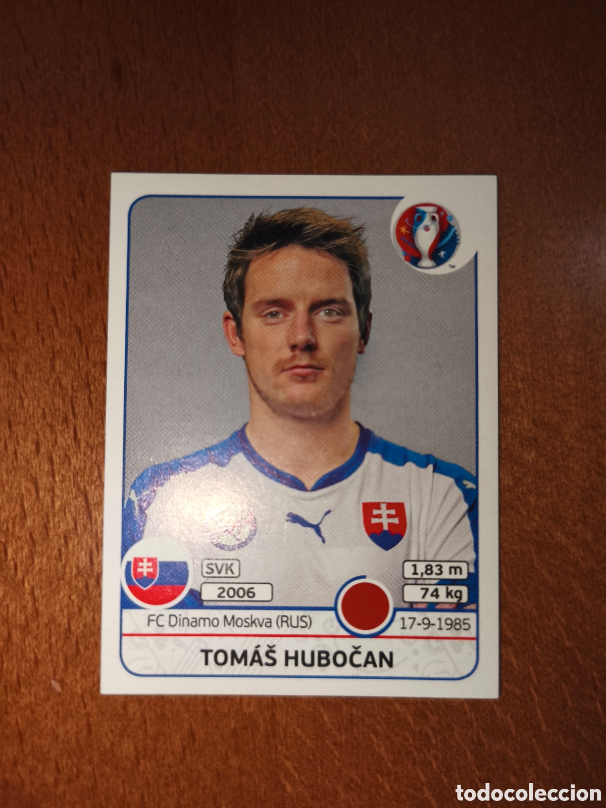 Cromos de F&uacute;tbol: Tom&aacute;s Hubocan n&deg;219 UEFA Euro 2016 Eslovaquia