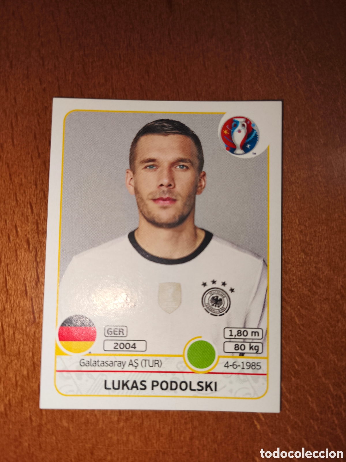 Cromos de F&uacute;tbol: Lukas Podolski n&deg;258 UEFA Euro 2016 Alemania