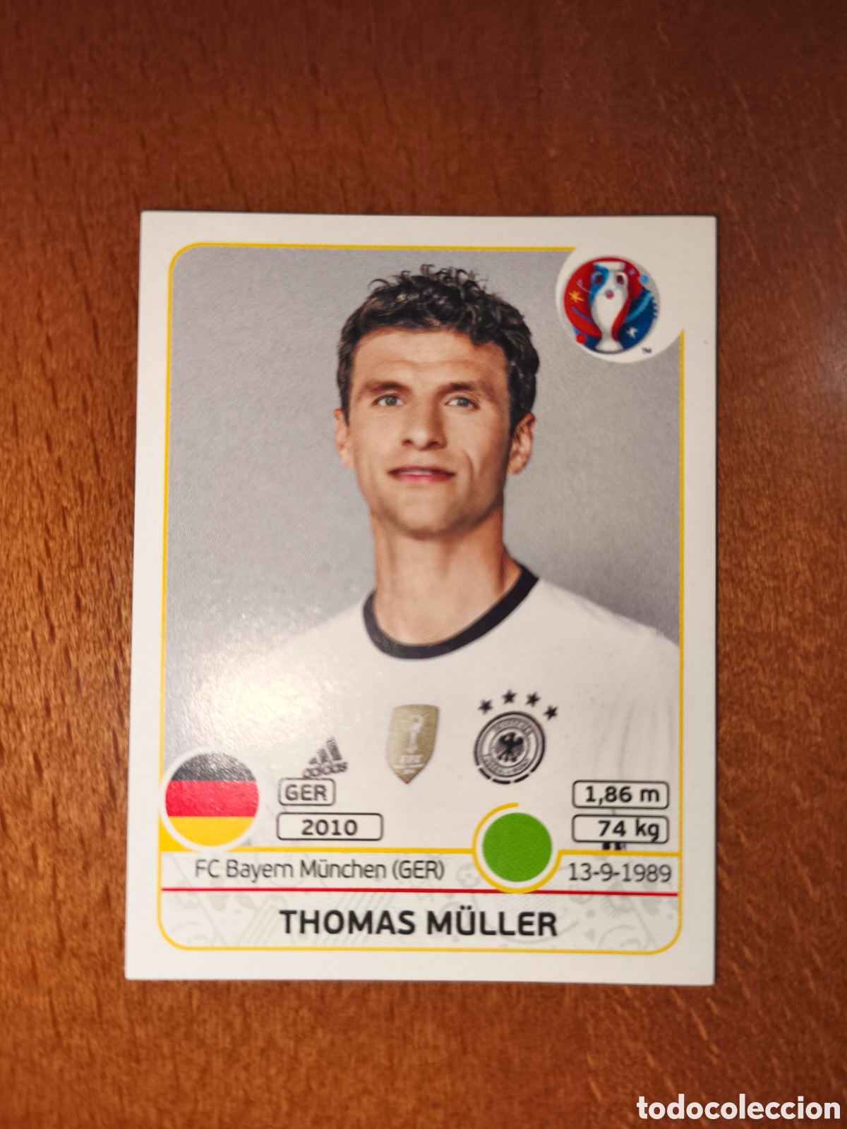 Cromos de F&uacute;tbol: Thomas Muller n&deg;260 UEFA Euro 2016 Alemania