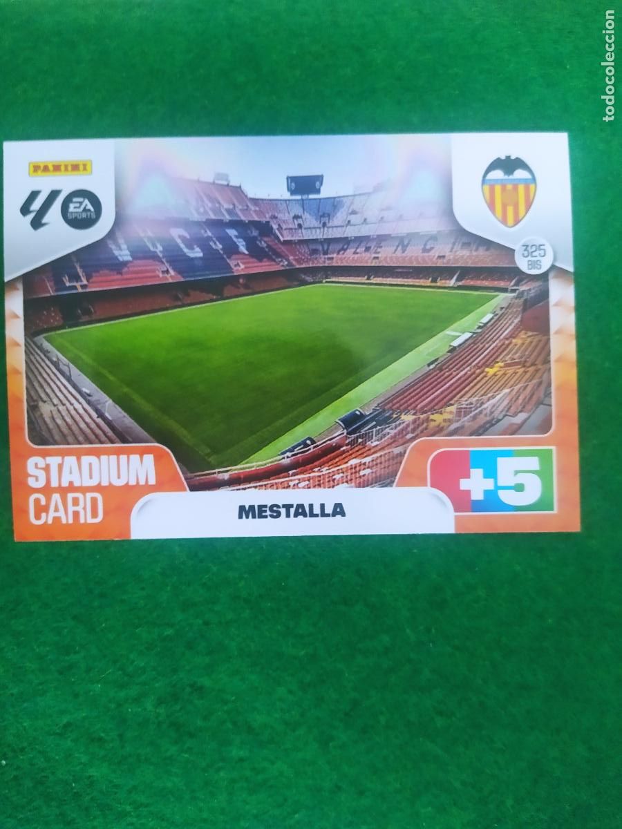 Cromos de F&uacute;tbol: adrenalyn xl 2025 2026 codigo sin activar valencia n&ordm; 325 bis estadio mestalla