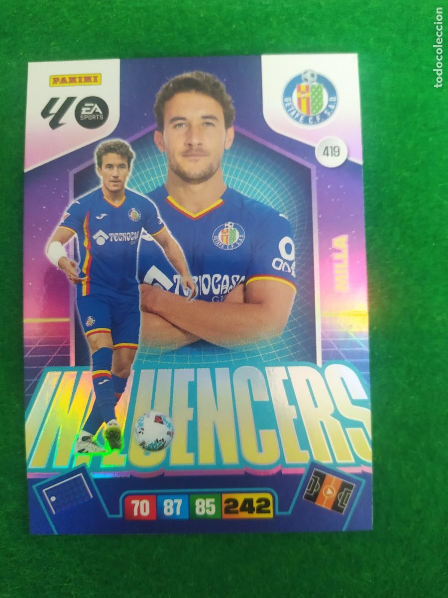 Cromos de F&uacute;tbol: adrenalyn xl 2025 2026 codigo sin activar influencers n&ordm; 419 luis milla getafe